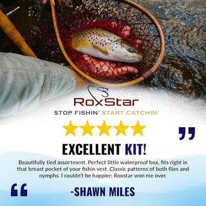 RoxStar Fly Shop Trophy Trout Top Wet & Dry Flies for Trout. Proven Nationwide to Catch Fish! Tied in-House Never Outsourced Fly Fishing Gift