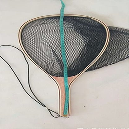 Fishing Net Fly Wooden Handle Hand-Dip Nylon Material Can Safely Catch Fish