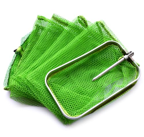 TOASIS Fishing Keep Net Collapsible Fish Keeping Nets Carp Mesh Keepnets Oblong-Nylon Mesh Fishing Keepnet Opening Size 16 x 6.8 Inches Length 4.92 Ft