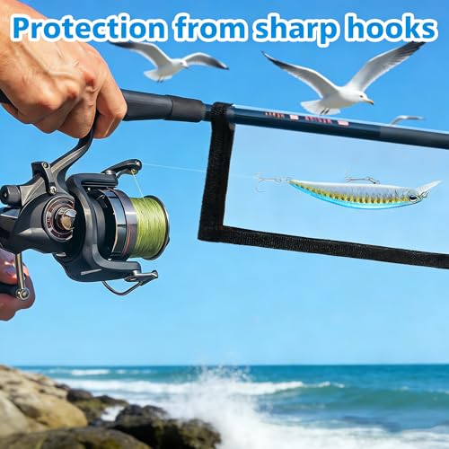 6 Pack Fishing Lure Hook Covers - Transparent PVC Water-Resistant Lure Wraps for Fishing Rod Tackle Organization