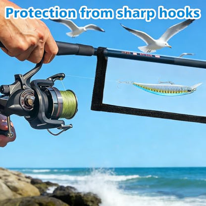 6 Pack Fishing Lure Hook Covers - Transparent PVC Water-Resistant Lure Wraps for Fishing Rod Tackle Organization