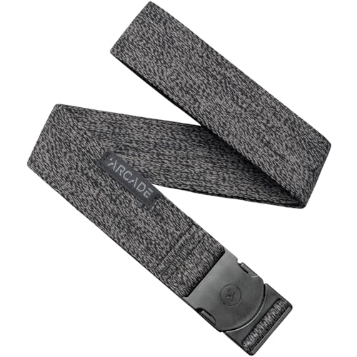 Arcade The Original Unisex Adventure Belt, Heavy Duty Elastic Webbing, Non-Metal Travel Friendly Buckle - color: Foundation - Heather Black, size: Standard (Up to 40"); 1.5" Wide