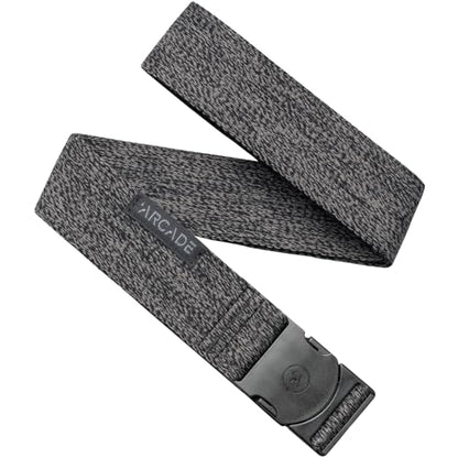 Arcade The Original Unisex Adventure Belt, Heavy Duty Elastic Webbing, Non-Metal Travel Friendly Buckle - color: Foundation - Heather Black, size: Standard (Up to 40"); 1.5" Wide