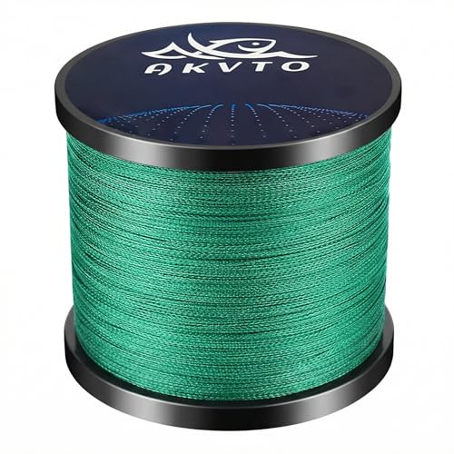 Braided Fishing Line 1000yds – 8-Strand PE Line, Emerald Green, 10LB to 100LB Test, High Sensitivity Abrasion Resistance, Zero Stretch, Saltwater Freshwater Fishing Line - size: 0.55MM/100LB