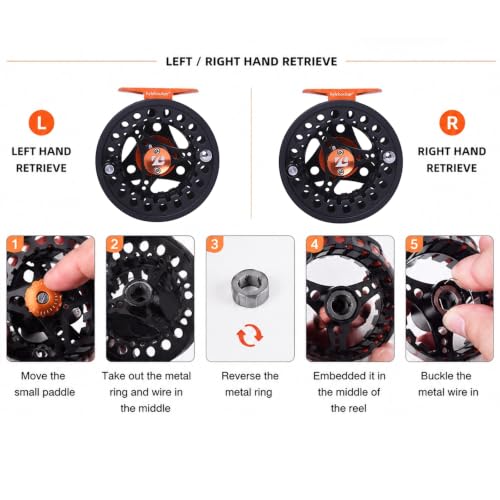 Kylebooker Large Arbor Fly Fishing Reel 3/4wt 5/6wt 7/8wt - color: Silver, size: 3/4wt
