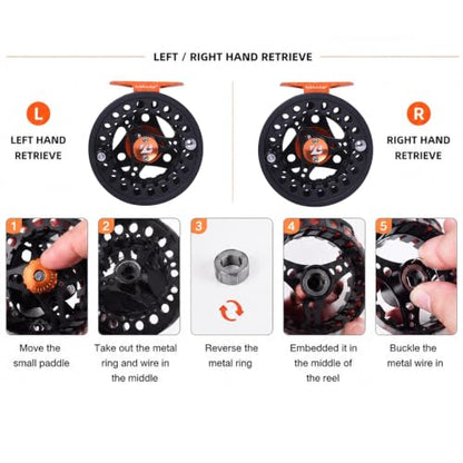 Kylebooker Large Arbor Fly Fishing Reel 3/4wt 5/6wt 7/8wt - color: Silver, size: 3/4wt