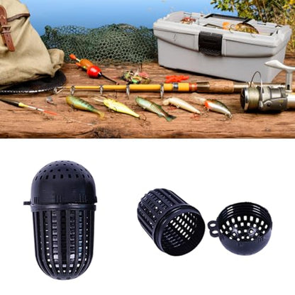 5Pcs Fishing Baits Cage Fish Baits Feeder Basket Holder Baits Bucket Swim Feeder Basket Fishing Tool Enduring