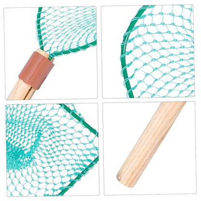 Wood Handle Fishing Net 30cm Large Mesh Handheld Catching Net Saltwater and Freshwater Fishing Household Fish for Minnow Shrimp Crab