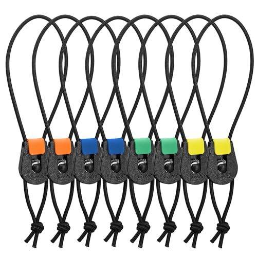 SAMSFX Fishing Rods Belt Stretchy Wrap Pole Straps Elastic Cable Ties for Casting, Spinning & Fly Rods - color: 8pcs, Blue Green Orange and Yellow Mixed D