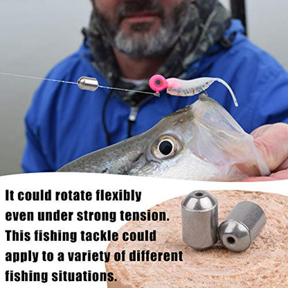 AGOOL Egg Sinkers Fishing Weights, 15/25pcs Iron Slip Sinkers Oval Catfish Weights for Bass Casting/Saltwater/Freshwater Fishing - size: 25pcs_1/8oz