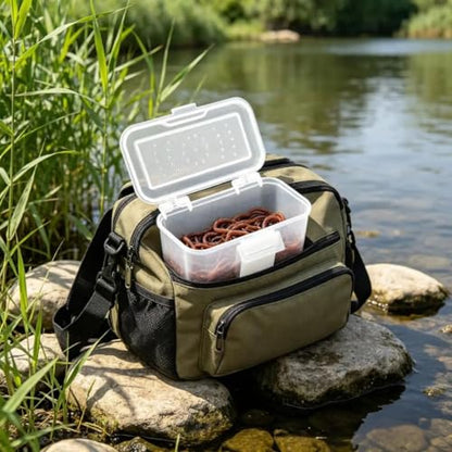 Portable Lure Container Breathable Fishing Live Baits Box Light Weight Baits Holder for Fishing