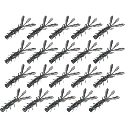 20PCS Fishing Crawfishes Lure Soft Shrimp Baits Lure Artificial Lure Swimbait Soft Lures for Freshwaters Saltwater - color: Bright blue 6cm