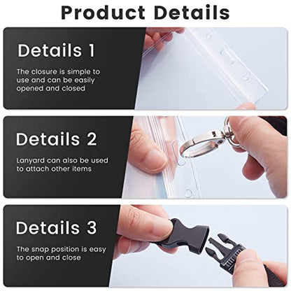 Tinlade Waterproof Passport Holder Pouch Ticket Holder Travel Wallet with Resealable Pockets Adjustable Lanyard for Men Women