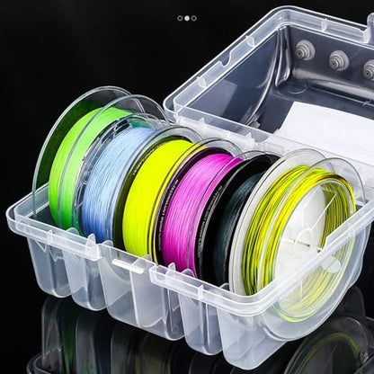 Esquirla Fishing Line Organizer Fishing Line Case Sturdy Lines Winder 6 Compartments Stable Fishing Tackle Box Visibility for Outdoor