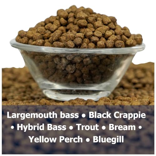 Natural Waterscapes Game Fish Food Variety | 40 lb Bulk Fish Food Pellets | Feed to Bass, Bluegill, Trout, Catfish, Tilapia