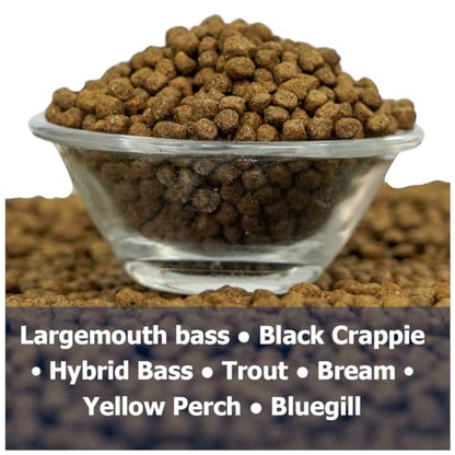 Natural Waterscapes Game Fish Food Variety | 40 lb Bulk Fish Food Pellets | Feed to Bass, Bluegill, Trout, Catfish, Tilapia