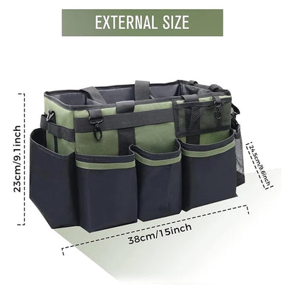 Wearable Cleaning Caddy Organize Bag with Spray bottle & Towel,Handles for Cleaners & Housekeeper,Under Sink & Car Cleaning Tool Organizers Bag with Adjustable Shoulder Strap&Waist Belt (Green) - color: Green