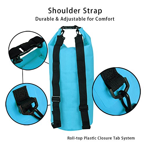 Dry Sack/Floating Waterproof Bag 2L/5L/10L/20L/30L for Boating, Kayaking, Hiking, Snowboarding, Camping, Rafting, Fishing and Backpacking - color: Blue, size: 20L