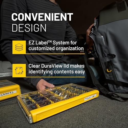 Plano EDGE Master Jig/Bladed Jig Box, Transparent/Yellow - size: One-Size, style: Jig Tackle Storage