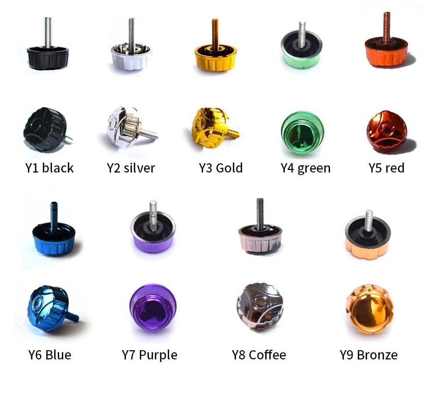 Pack of 5 Replace Parts New Fishing Reel Handle Screw Nut Caps Fishing Tackle Tools for Spinning Reel Crank Power Foldable Outdoor Accessories - color: Silver 5pcs