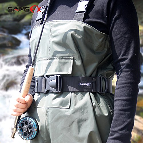 SAMSFX 2" Adjustable Fishing Wader Belt Duty Wading Belts Fits to 55" Waist Straps