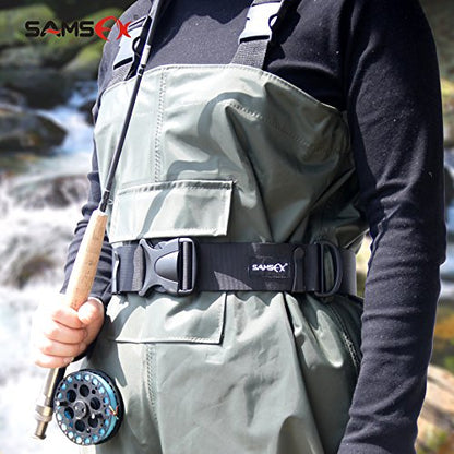 SAMSFX 2" Adjustable Fishing Wader Belt Duty Wading Belts Fits to 55" Waist Straps