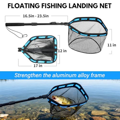 THKFISH Telescoping Fishing Rod and Reel Combo with Backpack, Carbon Fiber Travel Fishing Pole Spinning Reel Kit with Fishing Lures, Fishing Tools Kit for Men - color: Khaki Backpack With Fishing net, size: 39IN