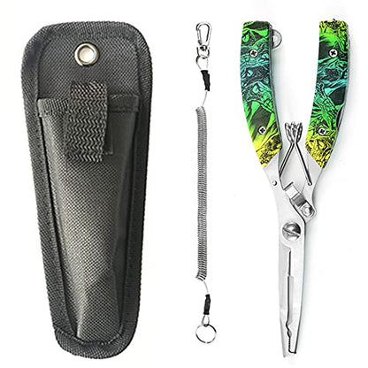 Fishing Pliers, Fishing Accessories Saltwater Fishing Gear Fishing Pliers Hook Remover Split Ring, Fly Fishing Tools Set, Fishing Pliers Saltwater, Fishing Gifts for Men