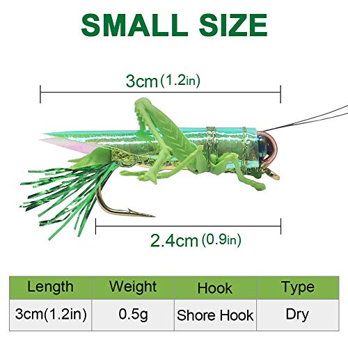 Lifelike Hopper Fishing Bait - color: Small Mix 12pcs
