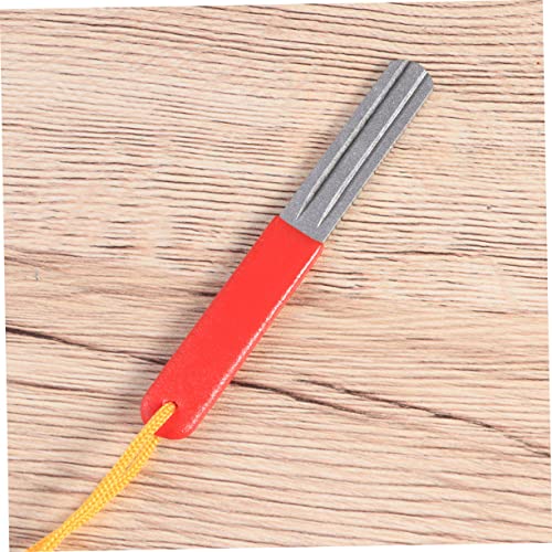 ARTIBETTER 1Pc Double Side Fish Hook Sharpener File with Hanging Strip Material Rounded Tip for Easy Use Portable Fishing Tool for Water and Land Coated Handle for Sure