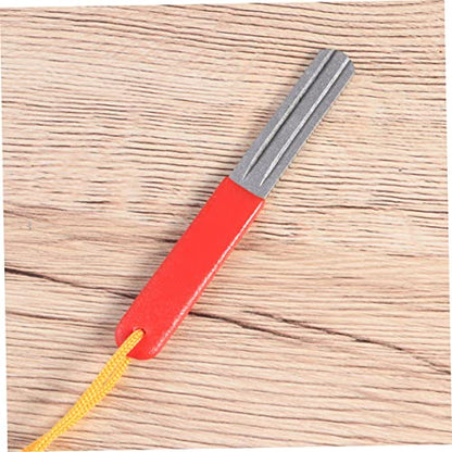 ARTIBETTER 1Pc Double Side Fish Hook Sharpener File with Hanging Strip Material Rounded Tip for Easy Use Portable Fishing Tool for Water and Land Coated Handle for Sure
