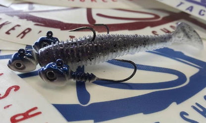 Dirty Jigs Guppy Jig Head, 1/0 Hook - USA Made, 1/8-3/8oz, 3 Count - color: Gizzard Shad, size: 3/16oz