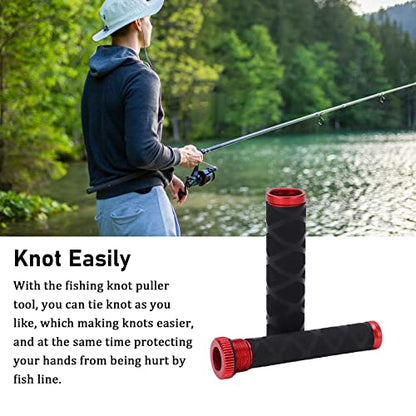 OUKENS Fishing Line Dragger, Fishing Knot Puller Tool Assist Fishing Line Knotting Device Tension Line Dragger for Fishing - color: Red