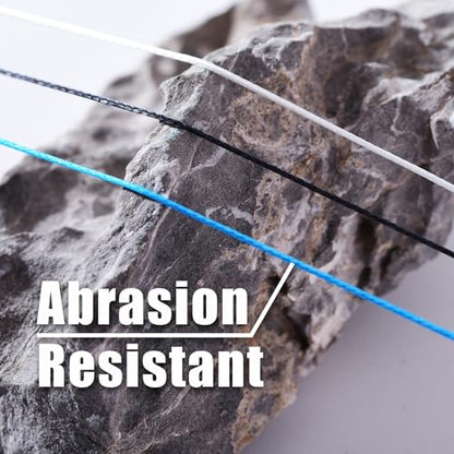 DASEE 8 Strands Braided Line, Fishing Line, Zero Stretch, 10-100LB, 300/500Yds, Abrasion Resistance, Braided Fishing Line, PE Line - color: Camo Blue, size: 20LB-500YDS