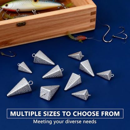 Pyramid Sinkers Fishing Weights Sinkers, Saltwater Fishing Weights Assortment Pyramid Weights for Surf Fishing - size: 4oz-6pcs