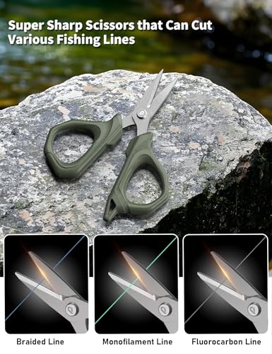 5PC Fishing Tool Kit - Fillet Knife, 2PC Fishing Pliers,Fishing Braid Scissors and Fish Lip Gripper, Fishing Gear for Fly Fishing, Ice Fishing - color: 7PC+Multicolor