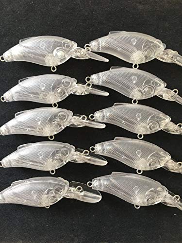 Blank Unpainted Minnow Crankbait Topwater Lipless Jerkbait Fishing Lures - color: UPC647