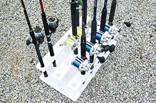 18 Pole Fishing Rod Holder Rack for Garage Heavy Duty Outdoor Boat Dock Storage - size: 18 Rod Holder