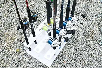 18 Pole Fishing Rod Holder Rack for Garage Heavy Duty Outdoor Boat Dock Storage - size: 18 Rod Holder