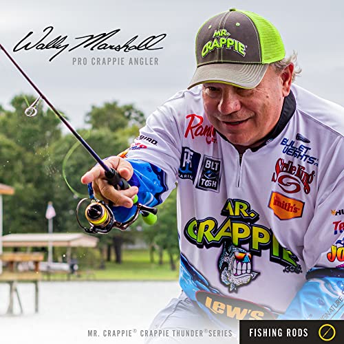 Lew's Crappie Thunder Spinning Fishing Rod, Light Power, Fast Action, Premium 2-Piece Graphite Blank, EVA Split Grip Handle - style: 4'6"