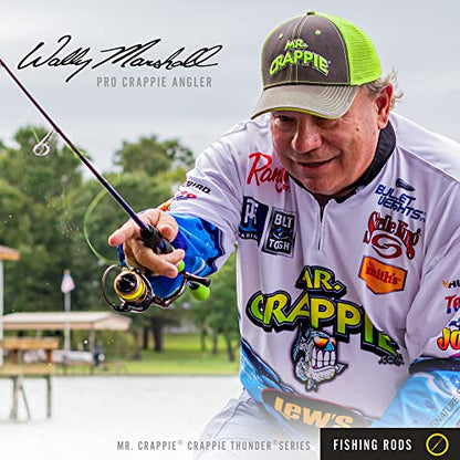 Lew's Crappie Thunder Spinning Fishing Rod, Light Power, Fast Action, Premium 2-Piece Graphite Blank, EVA Split Grip Handle - style: 4'6"