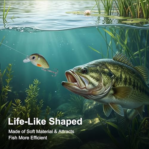 5 Pcs Mini Fishing Lures Hard Baits Hooks Micro Fishing Lures Crankbaits Baits Topwater for Freshwater and Saltwater - style: Style 2