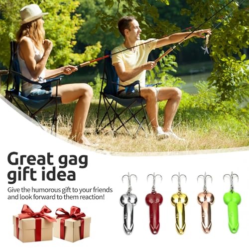 5Pcs Funny Fishing Lures for Men Freshwater Saltwater Fishing Equipment Fishing Spinner Baits for Bass/Trout Gag Gift for Valentine's Day, White Elephant Festival Father's Day - color: 15g