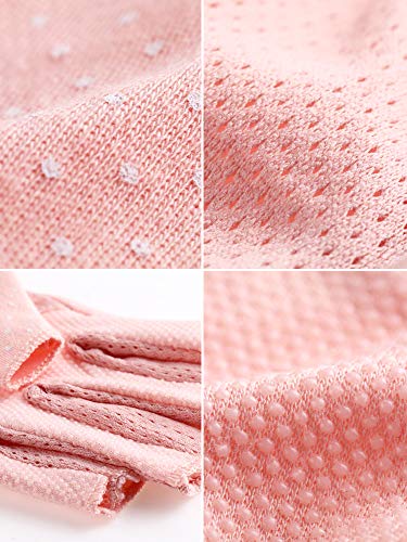 Maxdot Sun Gloves for Women UV Protection Fingerless Non Slip Sunscreen Driving Gloves for Summer Outdoor - style: Pink