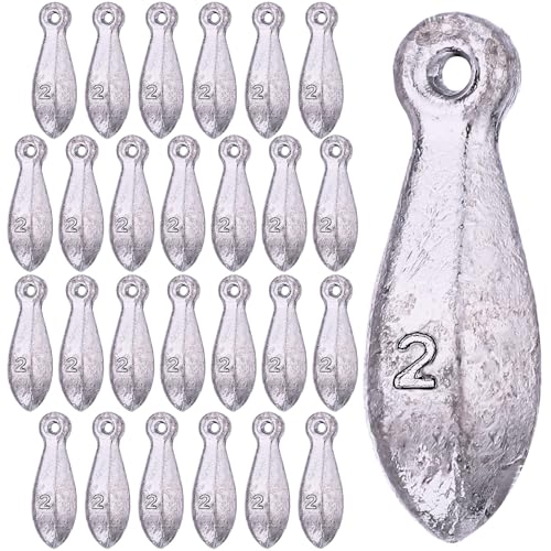 27 Pcs Bank Sinker Fishing Sinkers Weights Bank Weights for Ocean Saltwater Freshwater Surf Bass Catfish Fishing Casting Gear Tackle - size: 2 oz