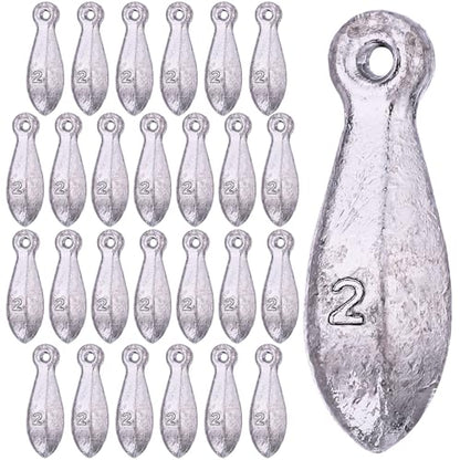 27 Pcs Bank Sinker Fishing Sinkers Weights Bank Weights for Ocean Saltwater Freshwater Surf Bass Catfish Fishing Casting Gear Tackle - size: 2 oz