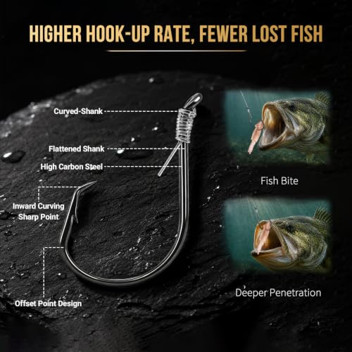 FishTrip Pre-Tied Inline Non-Offset Circle Hook Surf Rigs, 5Pack, 28in Nylon Leader, High Hook-Up&Corner-Mouth Sets, Saltwater Swivels&Snaps for Striped Bass, Catfish, Red Drum, Offshore(4/0,6/0,8/0) - size: 6/0#_5pcs