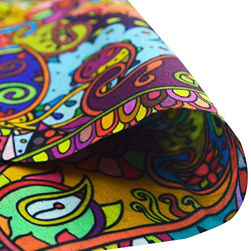 Obacle Seamless Face Mask Rave Bandana Men Women for Dust Sun Wind Protection - color: Colorful Oval