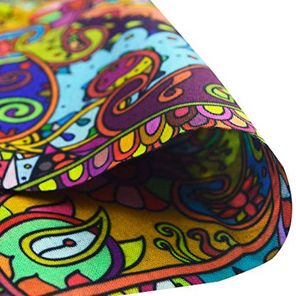Obacle Seamless Face Mask Rave Bandana Men Women for Dust Sun Wind Protection - color: Colorful Oval