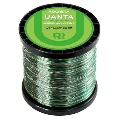 UANTA Monofilament Fishing Line, Superior Abrasion Resistance Mono Line, Ultimate Saltwater Fishing Line Leader Materials, 2025 New Fishing Line Unique Camo Design - color: FOREST, size: 3LB(300YDS)